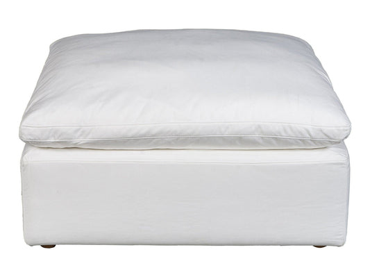 Terra Cream White Condo Ottoman - Ornate Home