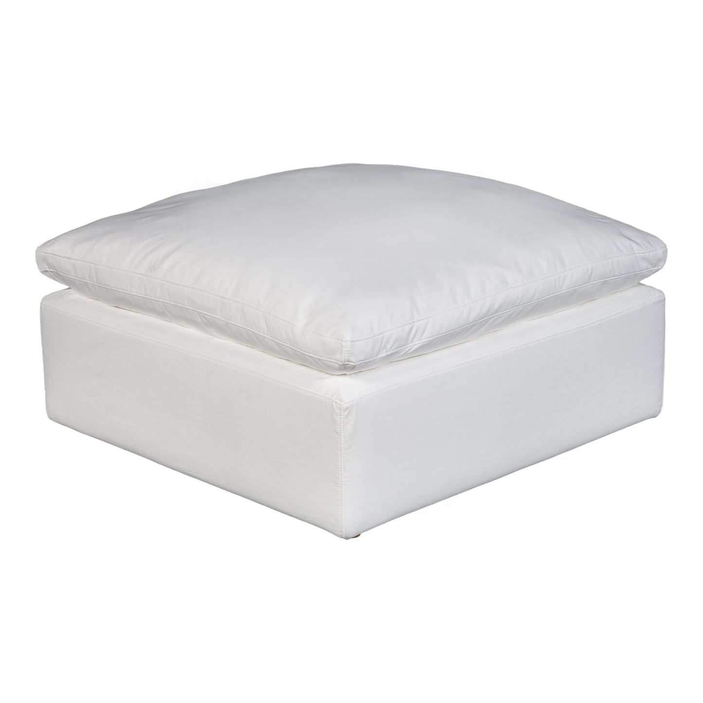 Terra Cream White Condo Ottoman - Ornate Home