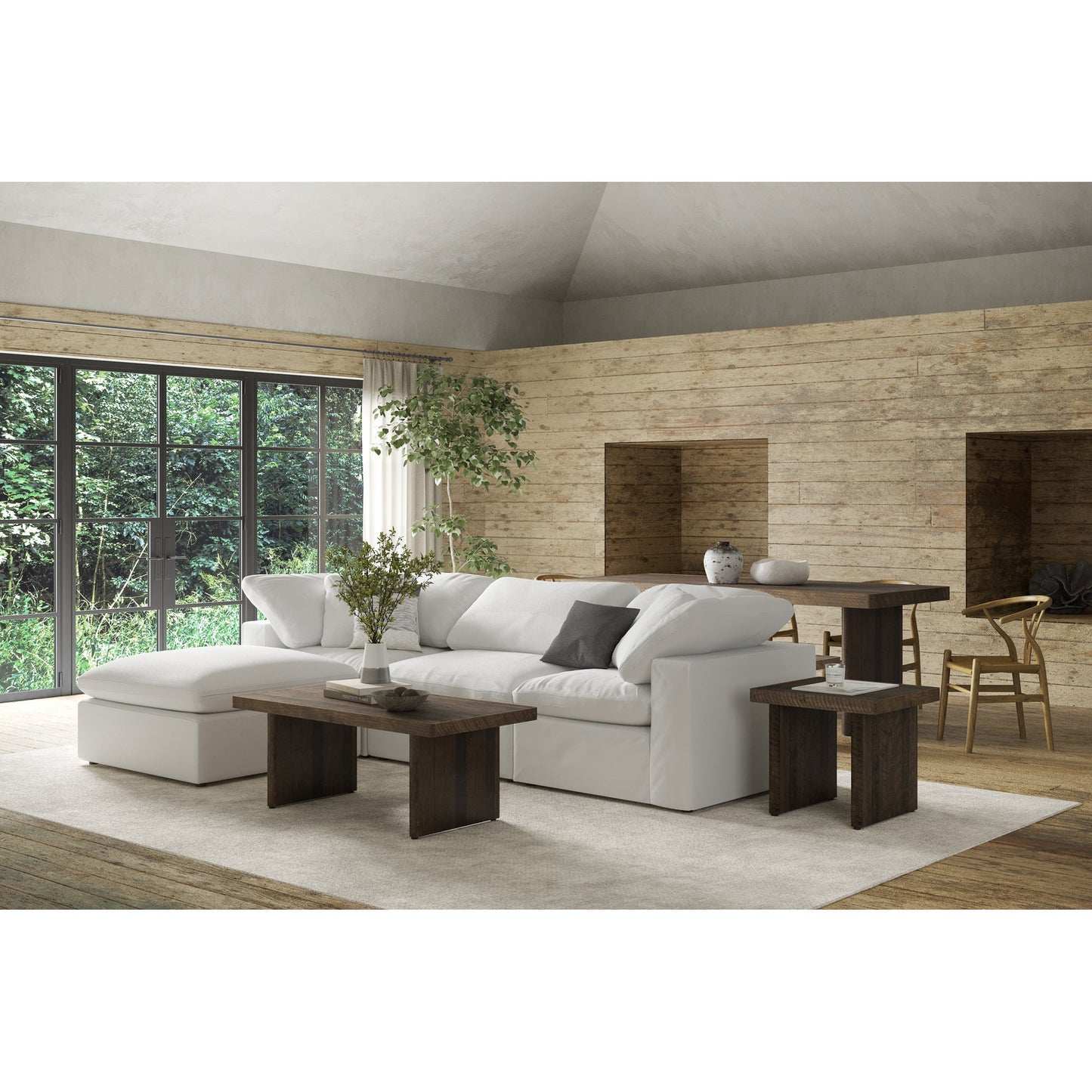 Terra Cream White Condo Ottoman - Ornate Home