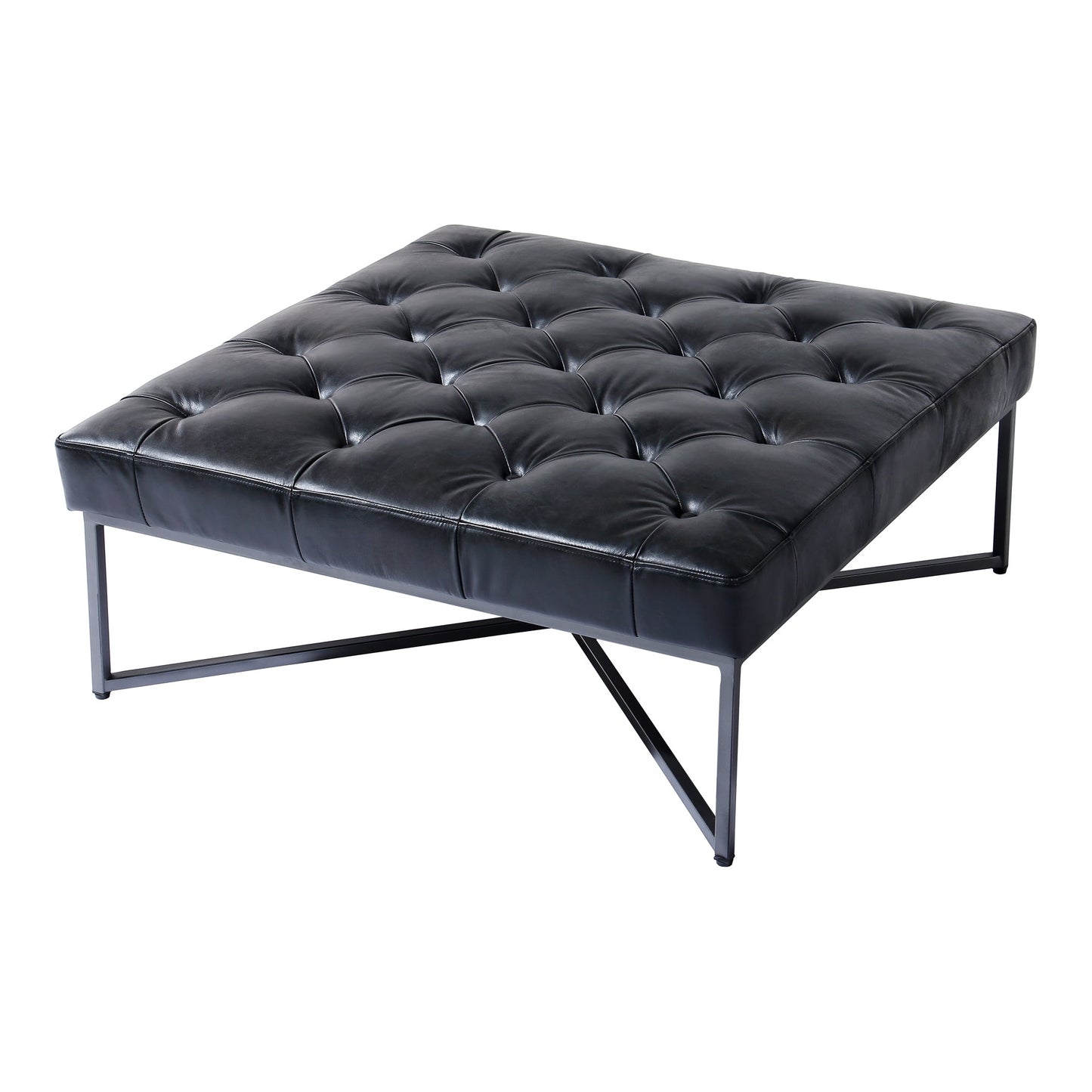 Thad Black Ottoman - Ornate Home