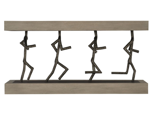 Theo Cerused Greige Console Table - Ornate Home