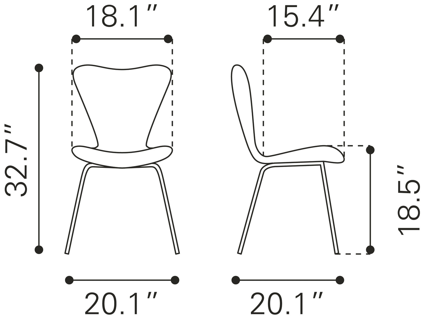 Thibideaux Light Gray Dining Chair (Set of 2) - Ornate Home