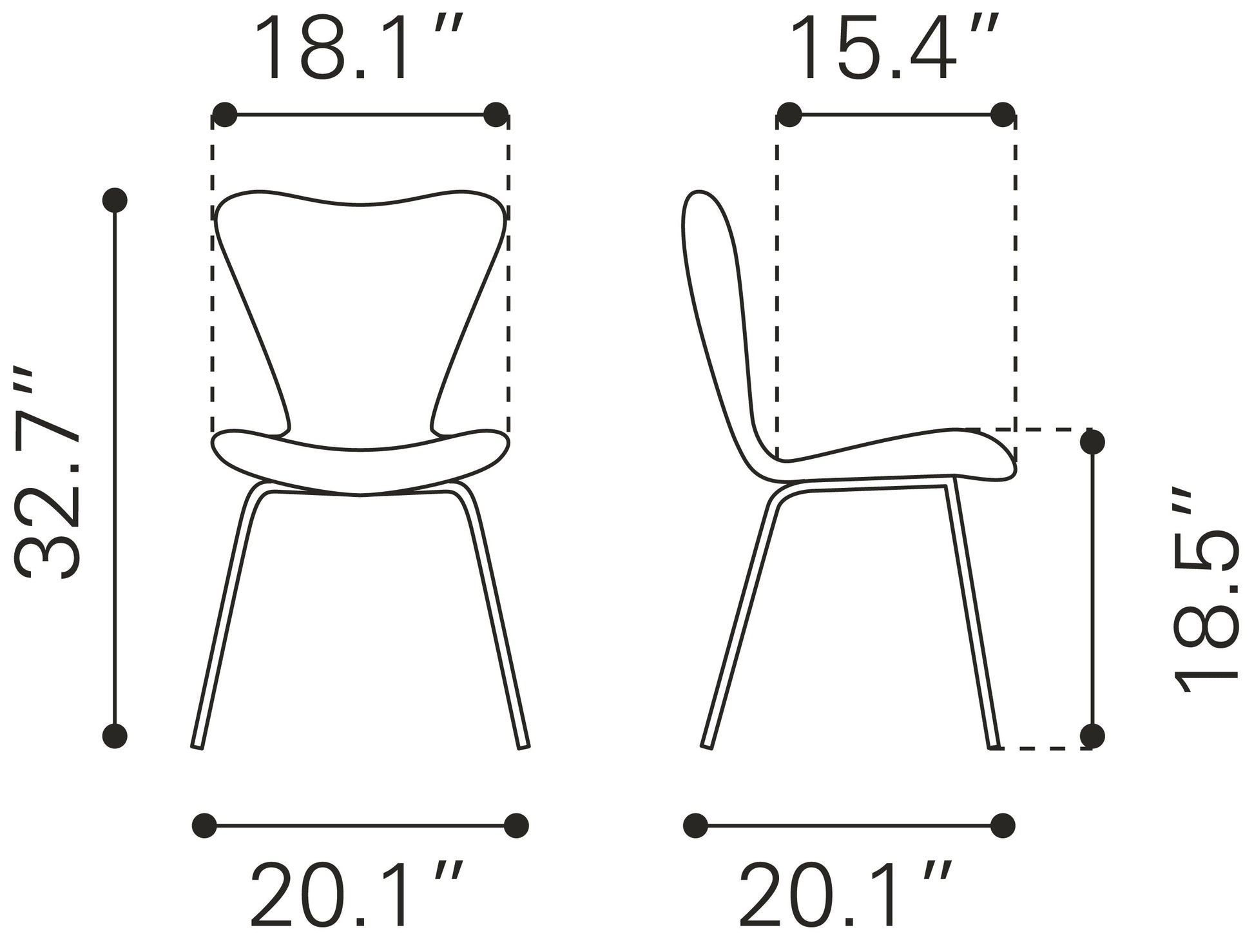 Thibideaux Light Gray Dining Chair (Set of 2) - Ornate Home