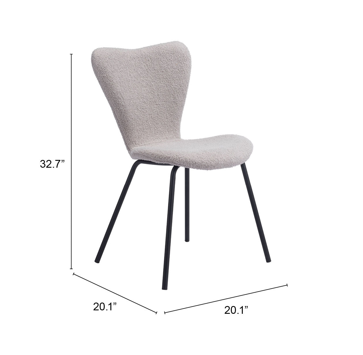 Thibideaux Light Gray Dining Chair (Set of 2) - Ornate Home