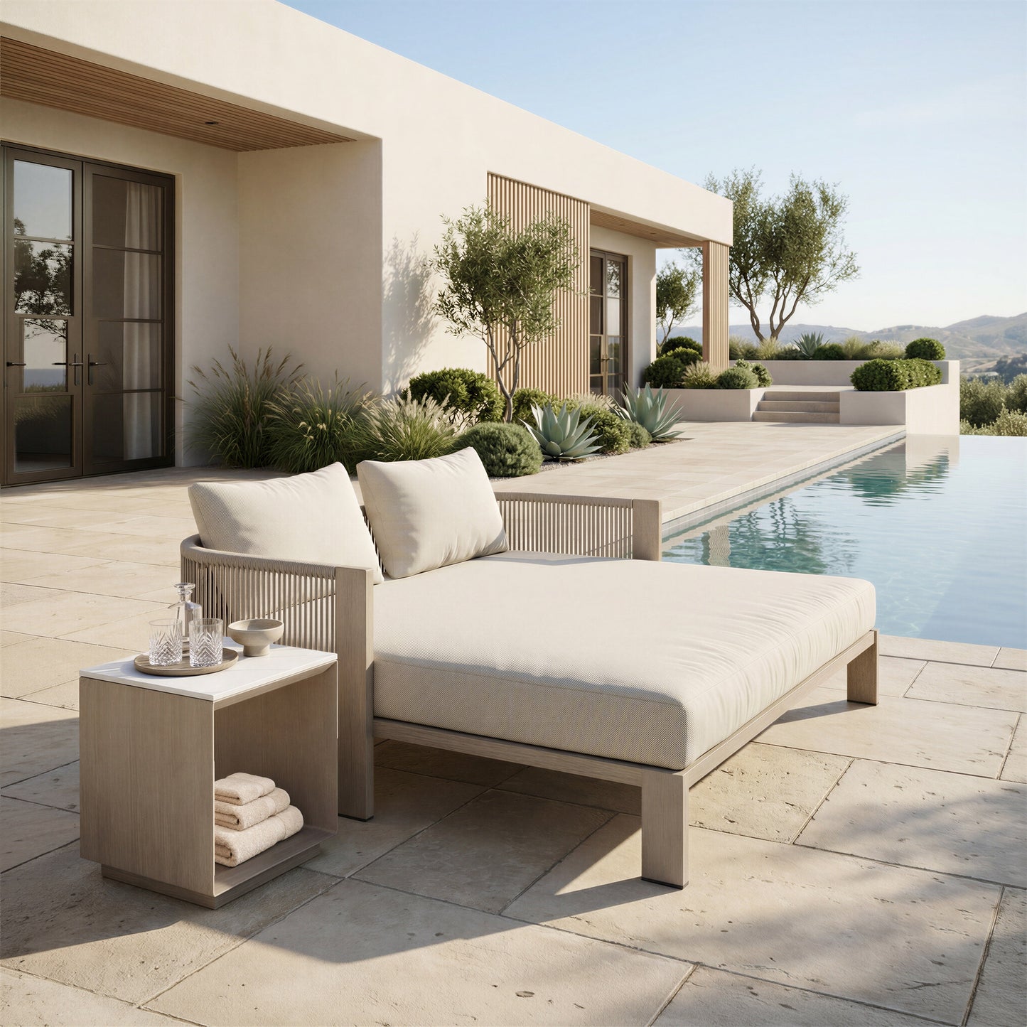 Tidecrest White Outdoor Side Table - Ornate Home