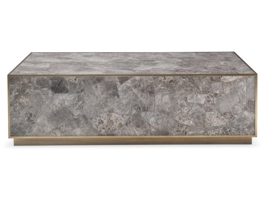 Tildon Smoky Quartz/Aged Brass Cocktail Table - Ornate Home