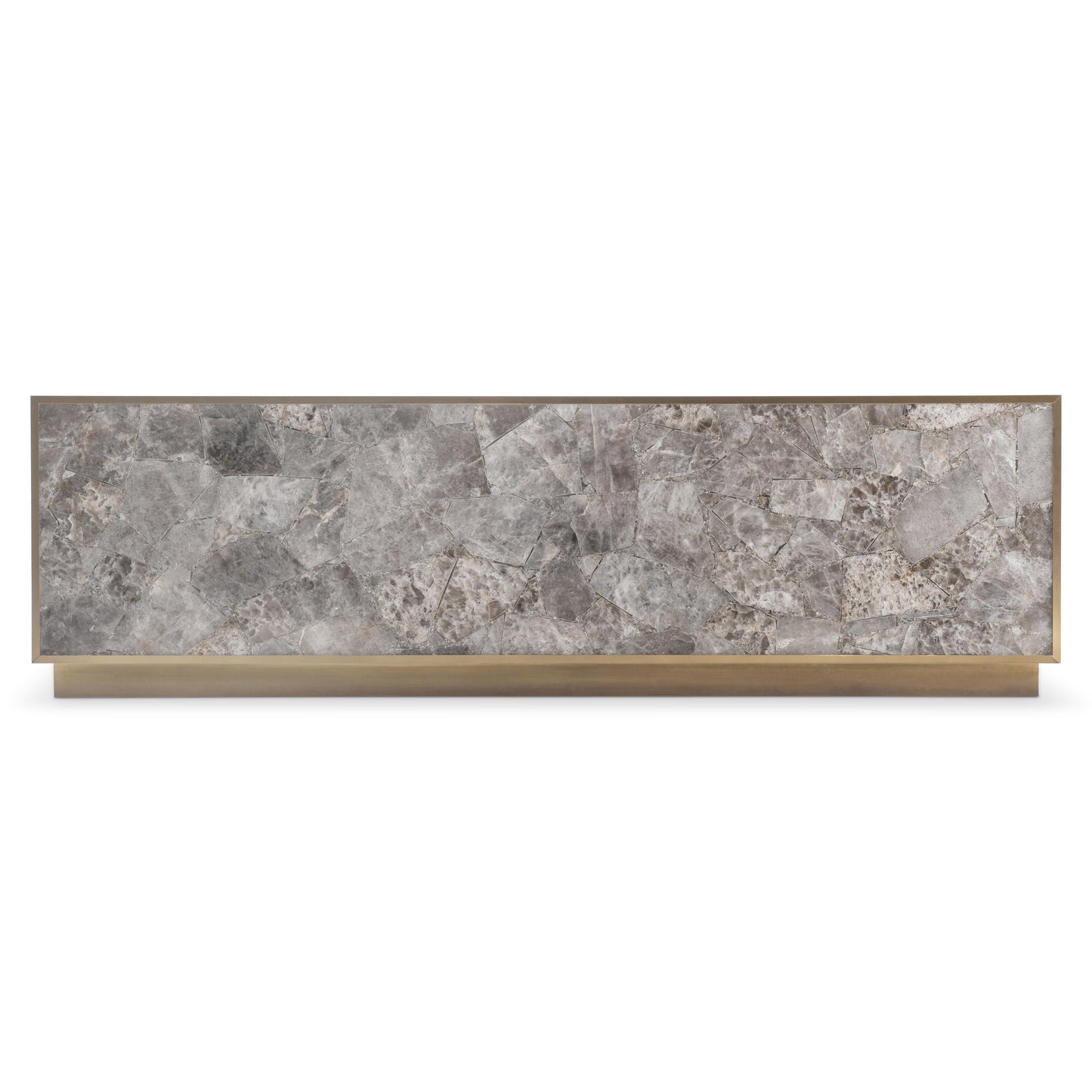 Tildon Smoky Quartz/Aged Brass Cocktail Table - Ornate Home