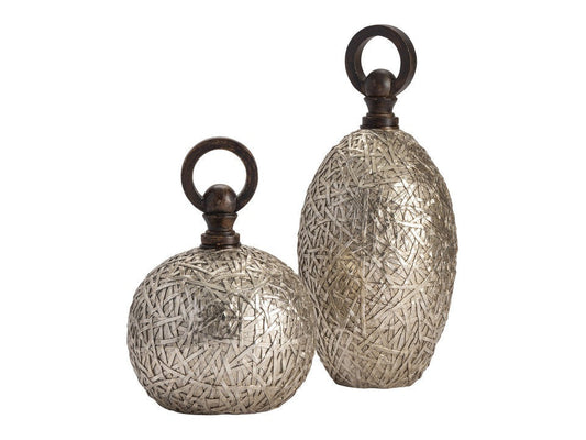Tinsdale Silver Vases (Set of 2) - Ornate Home