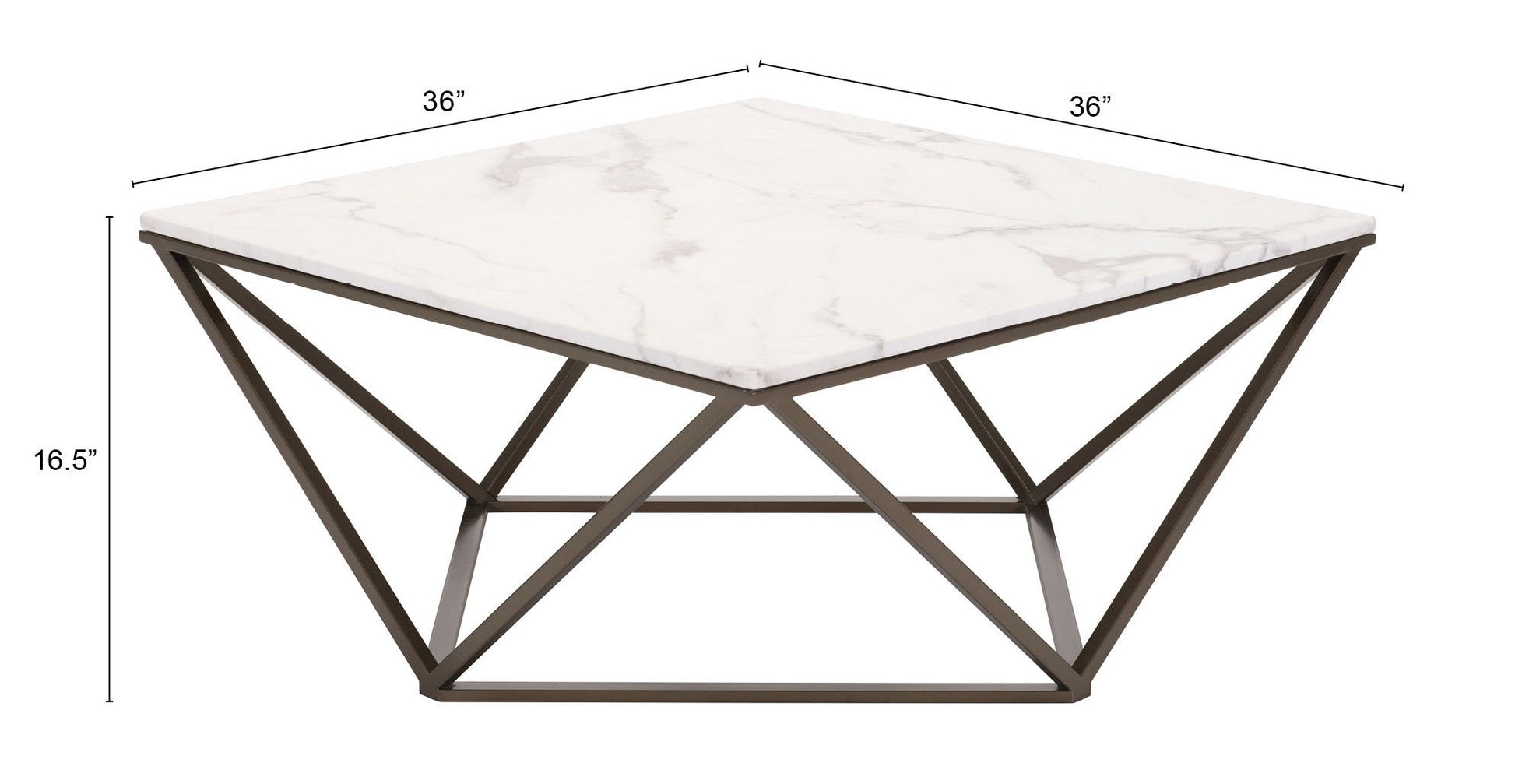 Tintern White & Antique Bronze Coffee Table - Ornate Home