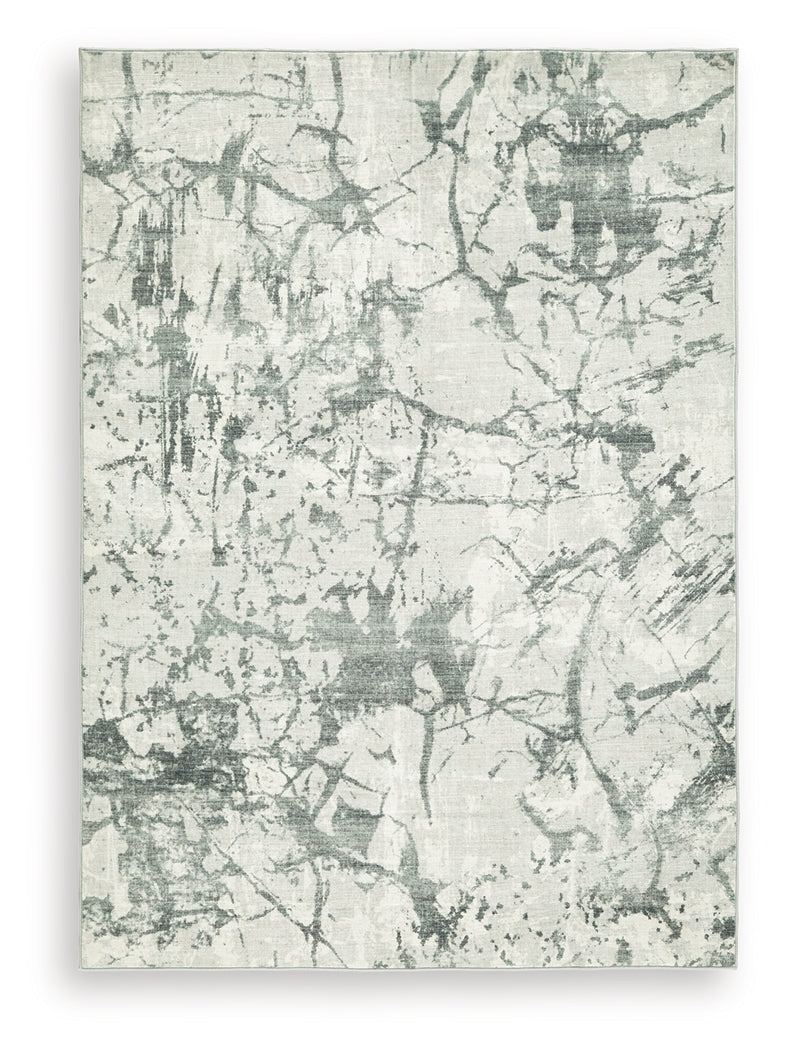 Tobinbury Gray Washable Medium Rug- Viva Furn