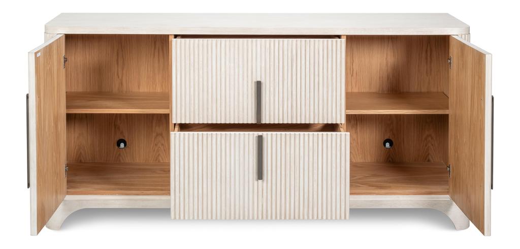 Topsail White Credenza - Ornate Home