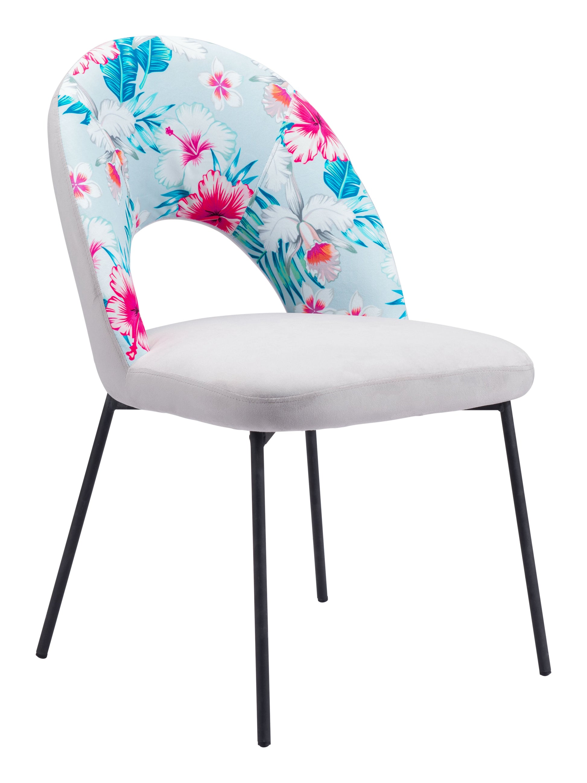 Torrey Gray Dining Chair (Set of 2) Multicolor Print & - Ornate Home