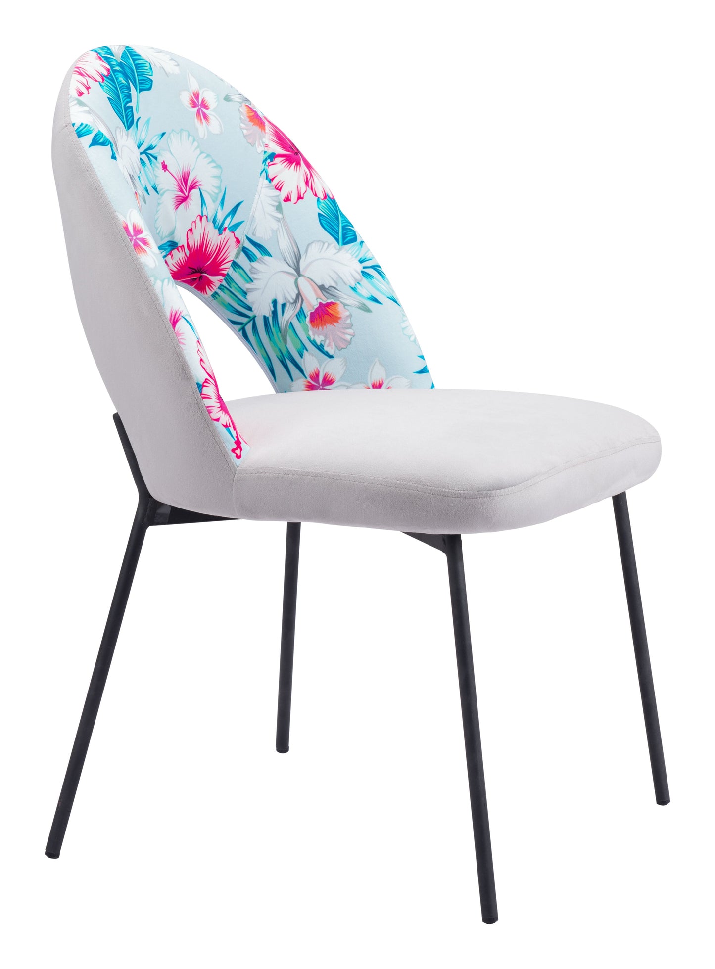 Torrey Gray Dining Chair (Set of 2) Multicolor Print & - Ornate Home