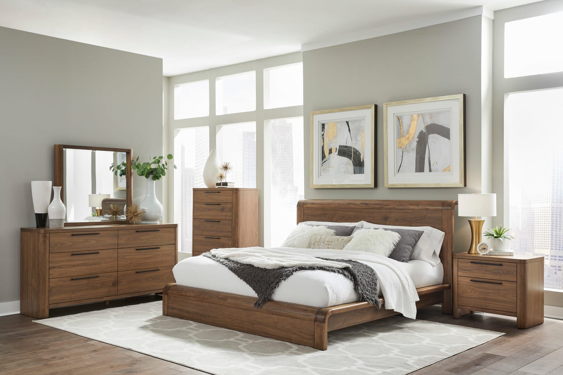 Totes English Walnut Two Drawer Nightstand - Ornate Home