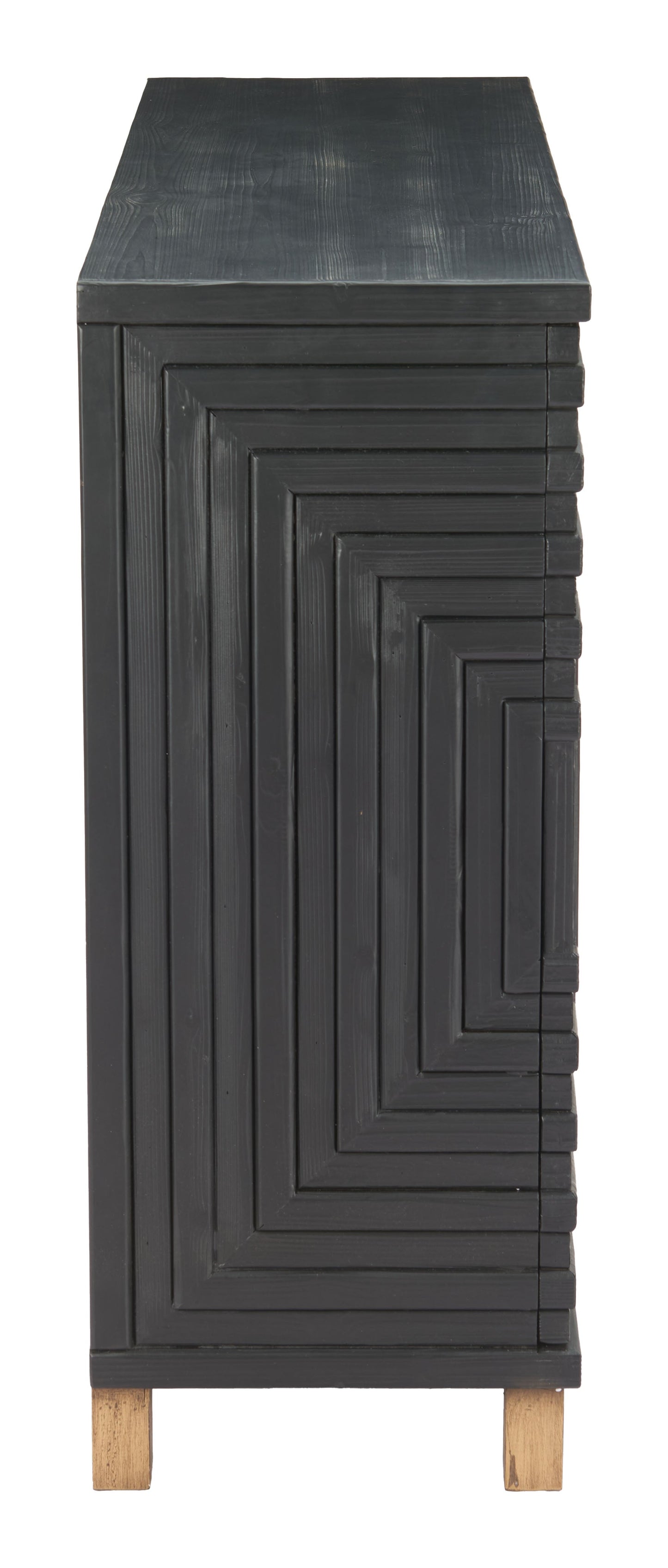 Trazo Black Cabinet - Ornate Home