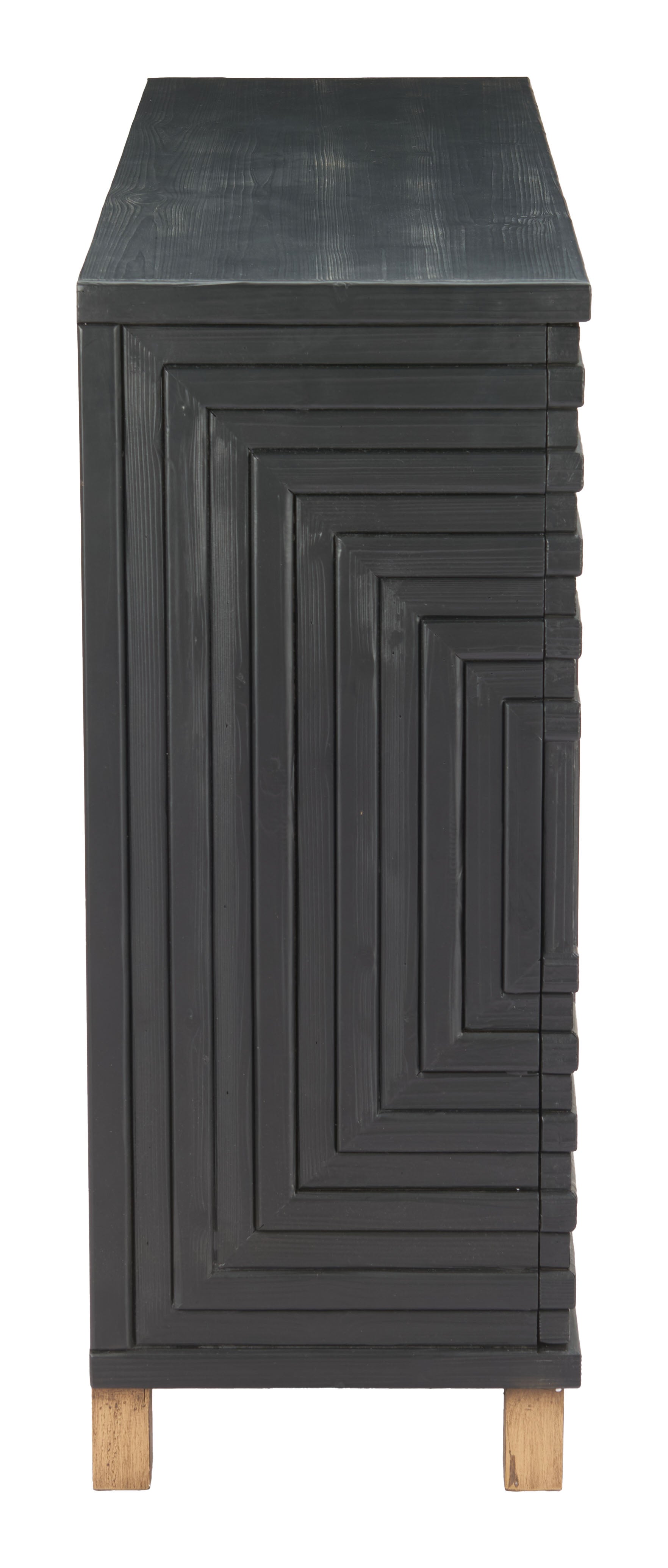 Trazo Black Cabinet - Ornate Home