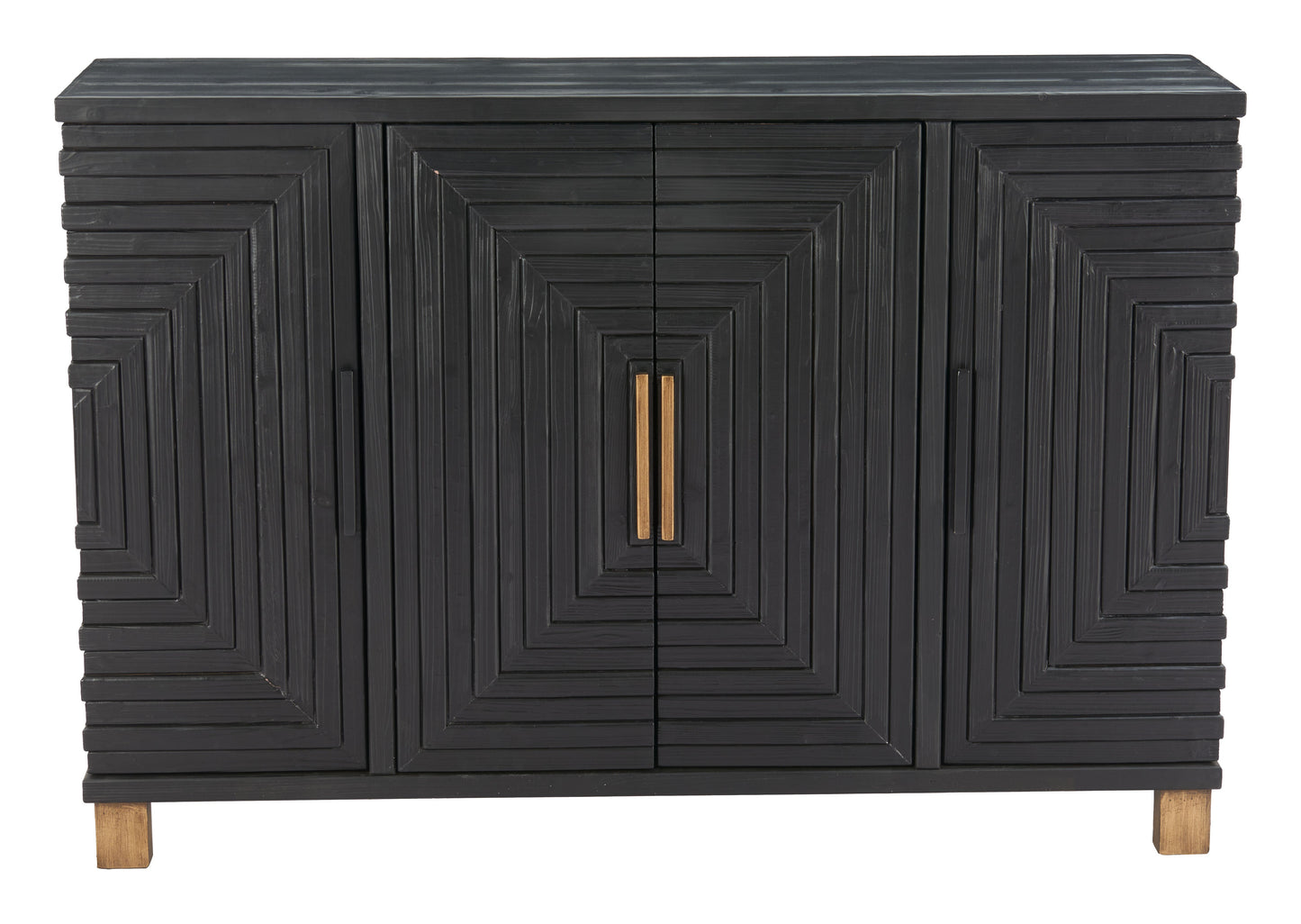 Trazo Black Cabinet - Ornate Home
