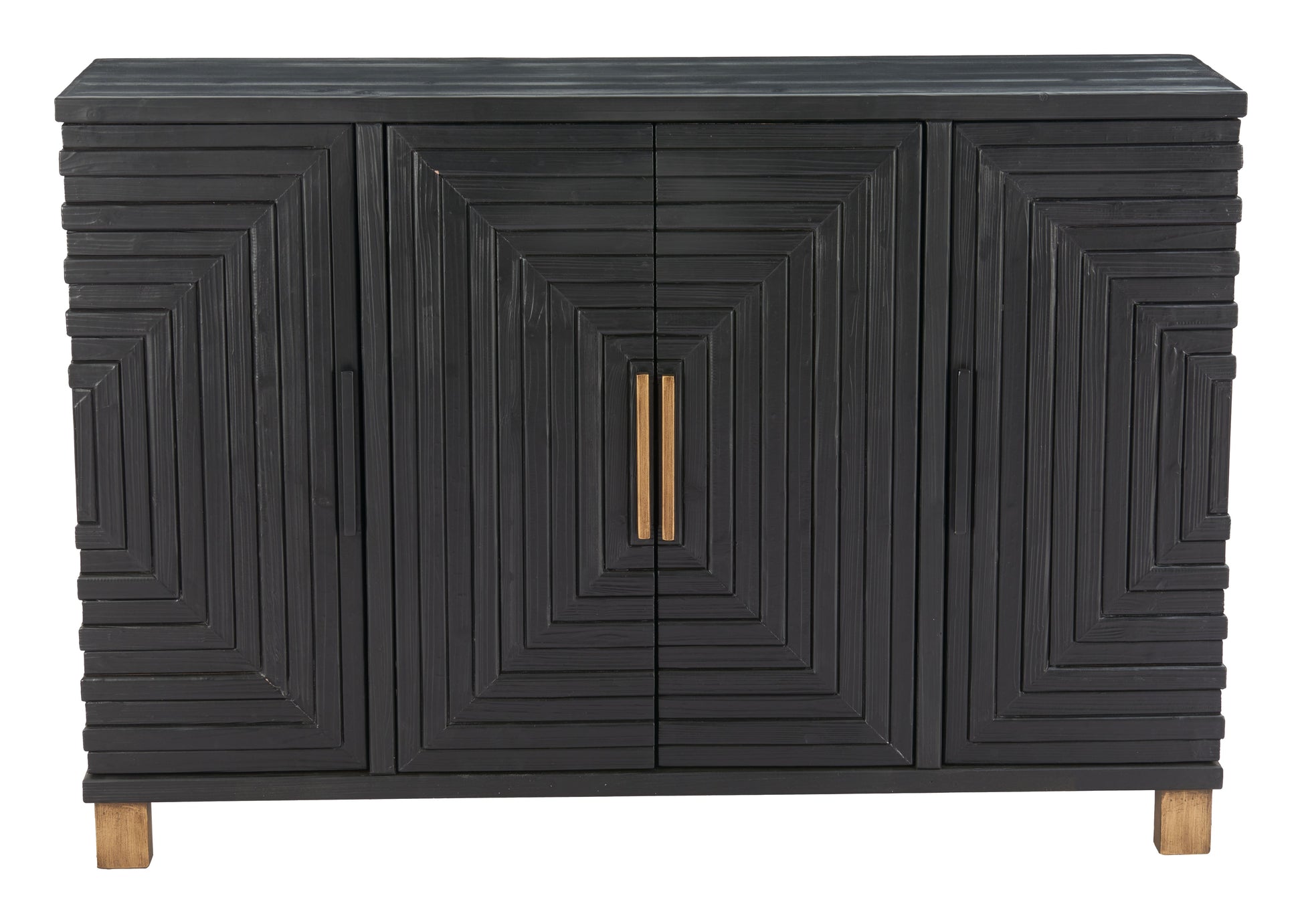 Trazo Black Cabinet - Ornate Home