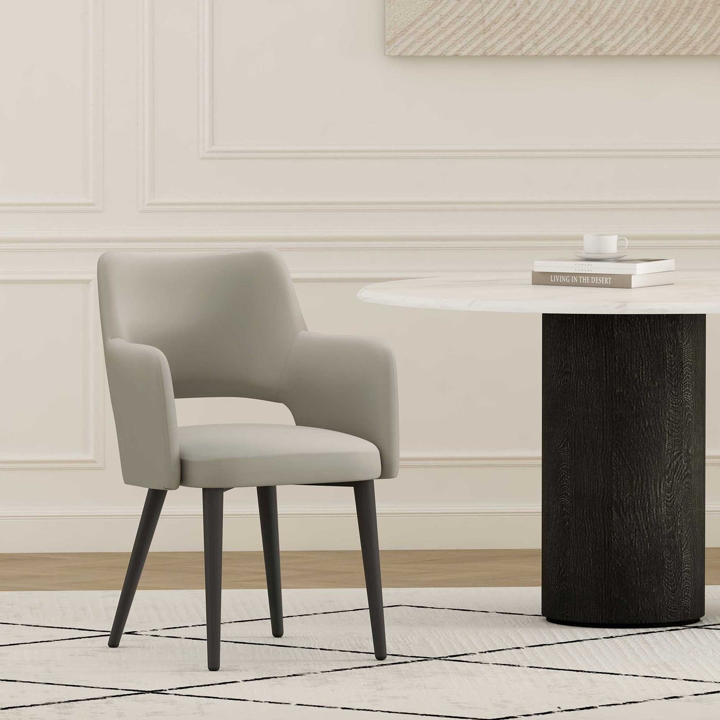 Tremont Dining Arm Chair in Stone - Ornate Home
