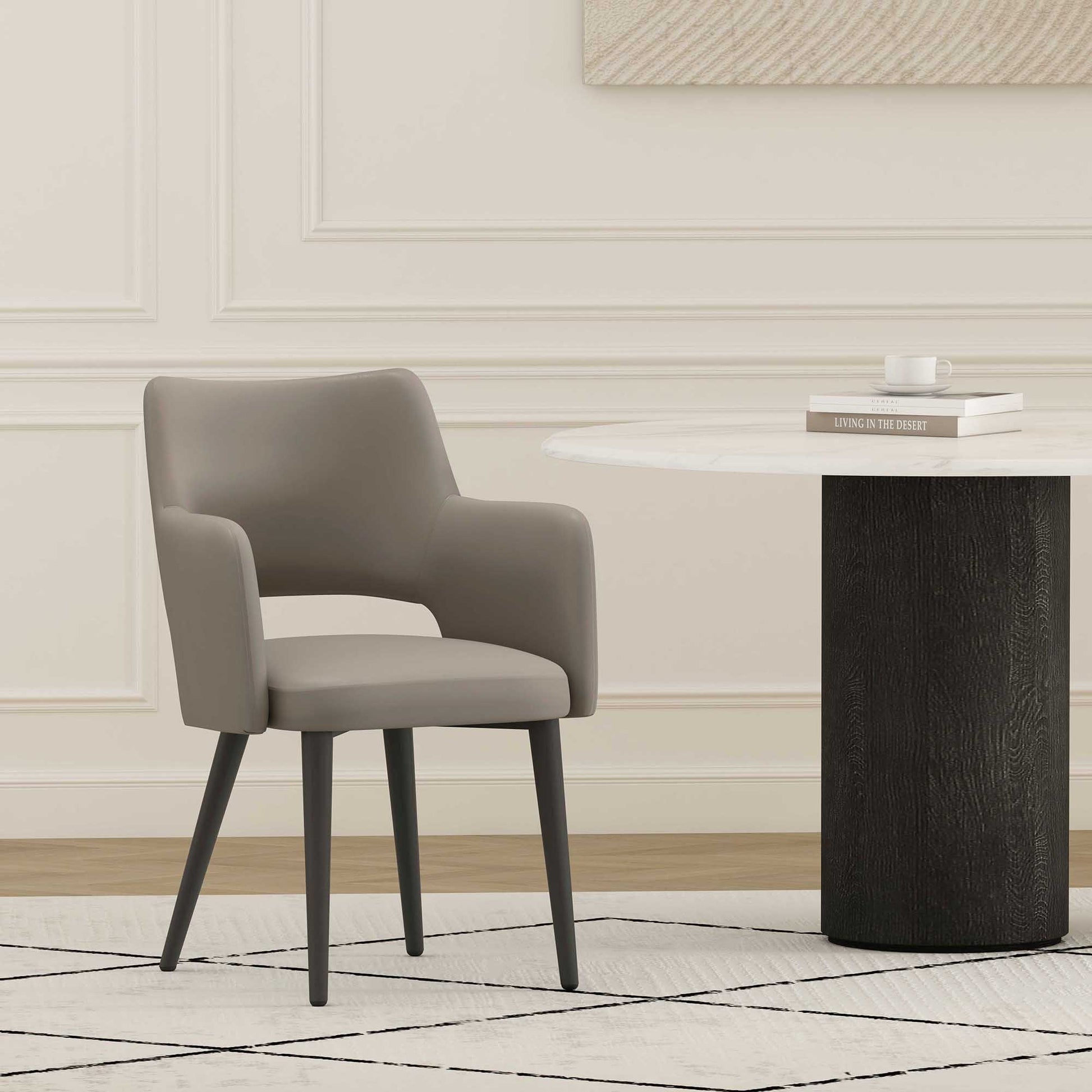 Tremont Dining Arm Chair in Taupe - Ornate Home