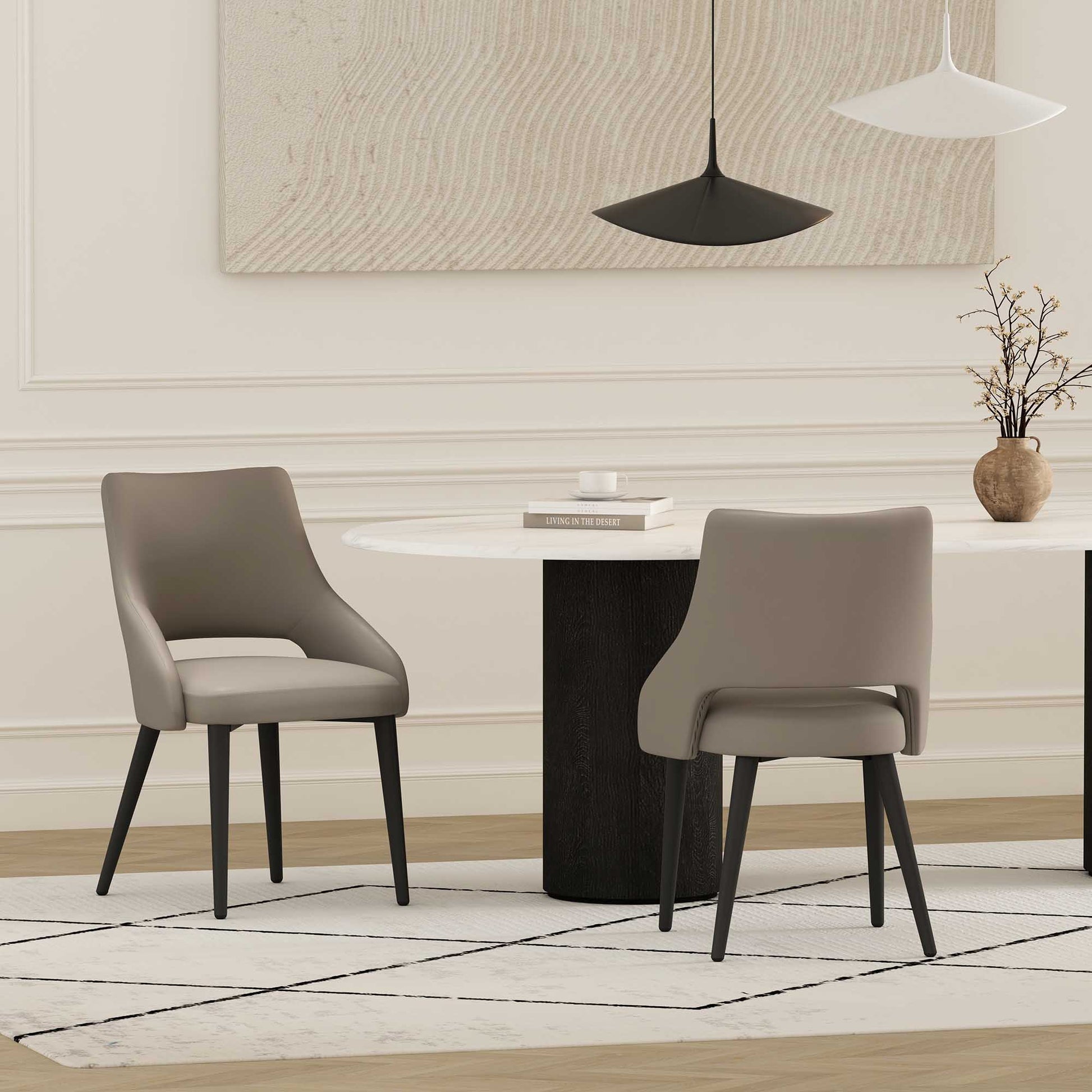 Tremont Dining Chair in Taupe (set of 2) - Ornate Home
