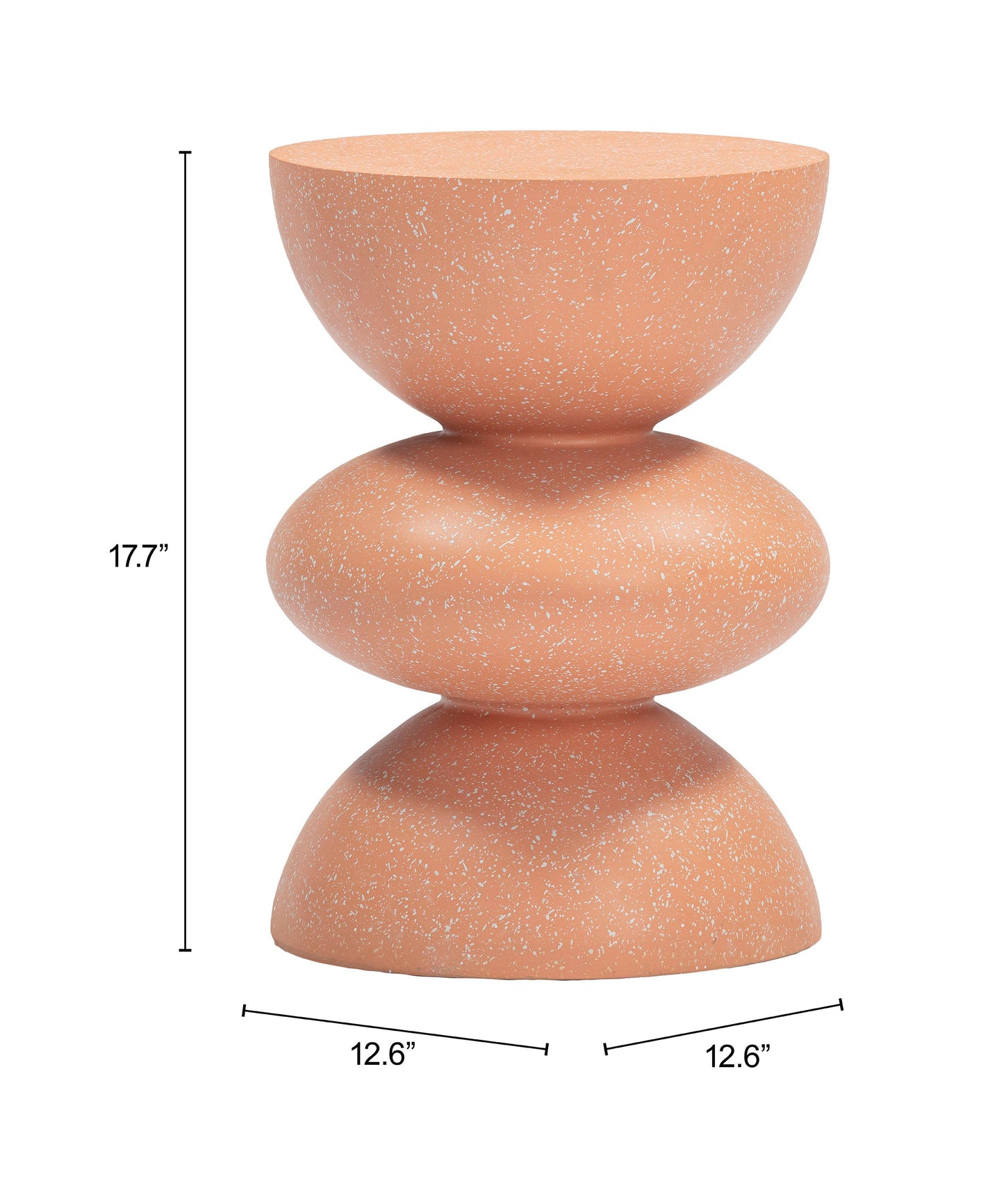 Tressa Terracotta Outdoor Side Table - Ornate Home