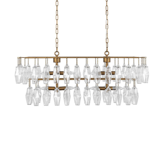 Tressia Brass Chandelier - Ornate Home