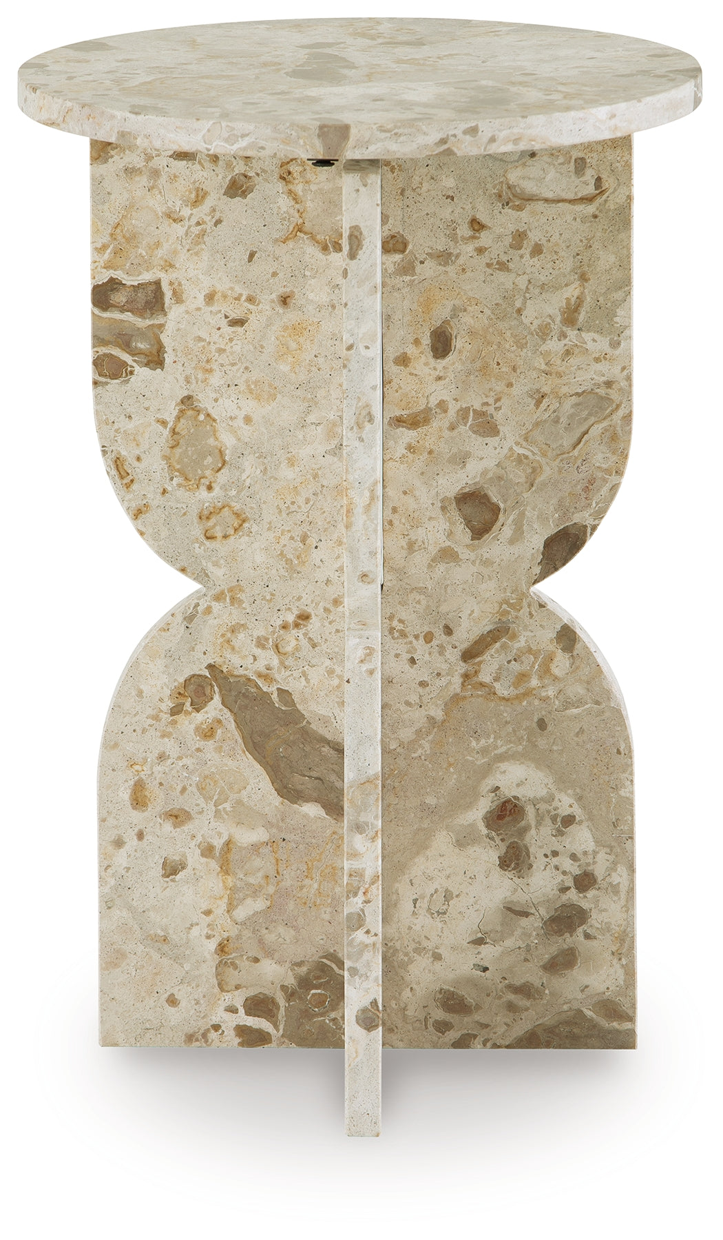 Treygan Beige Accent Table- Viva Furn