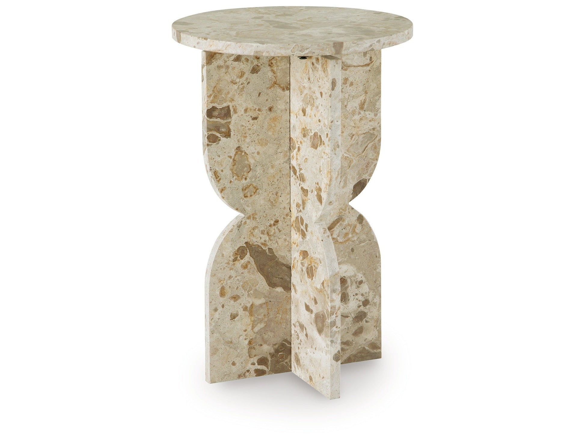 Treygan Beige Accent Table- Viva Furn