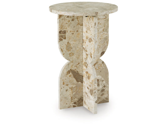 Treygan Beige Accent Table- Viva Furn