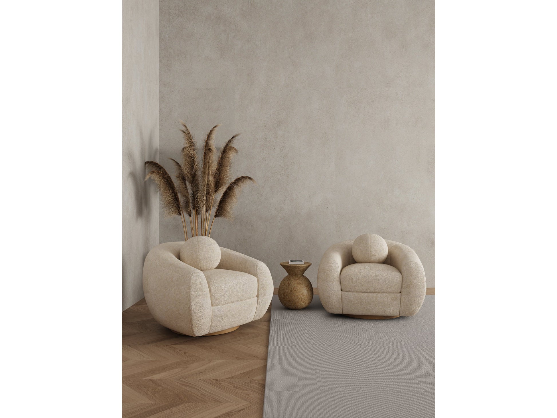 Tribeca Accent Chairs in Cream (set of 2) - Ornate Home