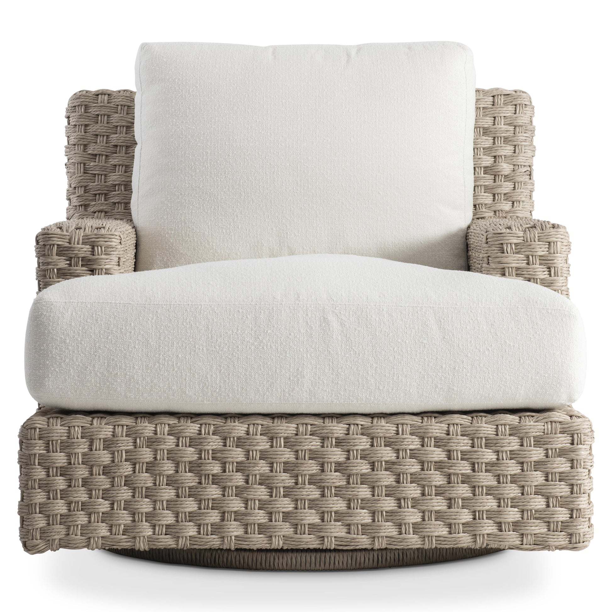Trieste Pampas/White/Cream Outdoor Swivel Chair - Ornate Home