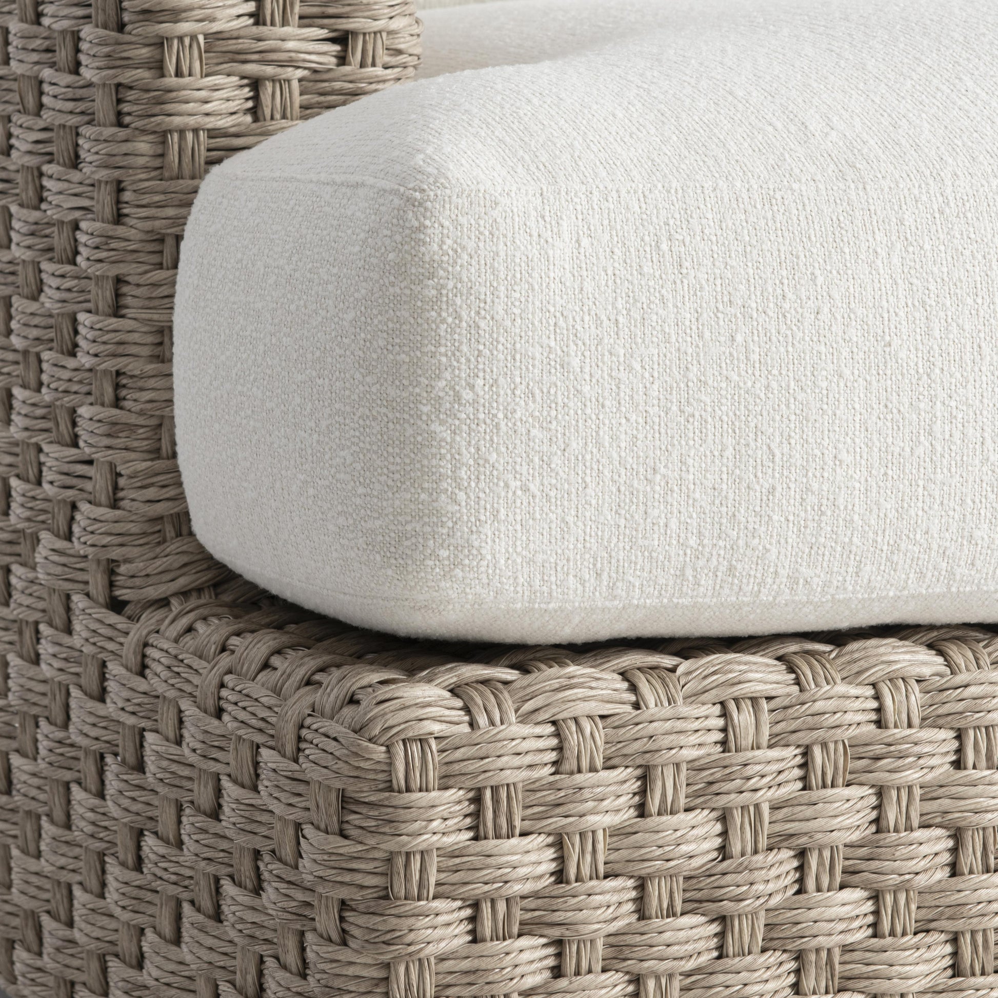 Trieste Pampas/White/Cream Outdoor Swivel Chair - Ornate Home