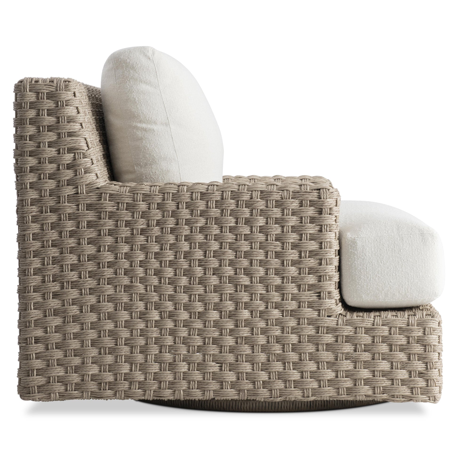 Trieste Pampas/White/Cream Outdoor Swivel Chair - Ornate Home