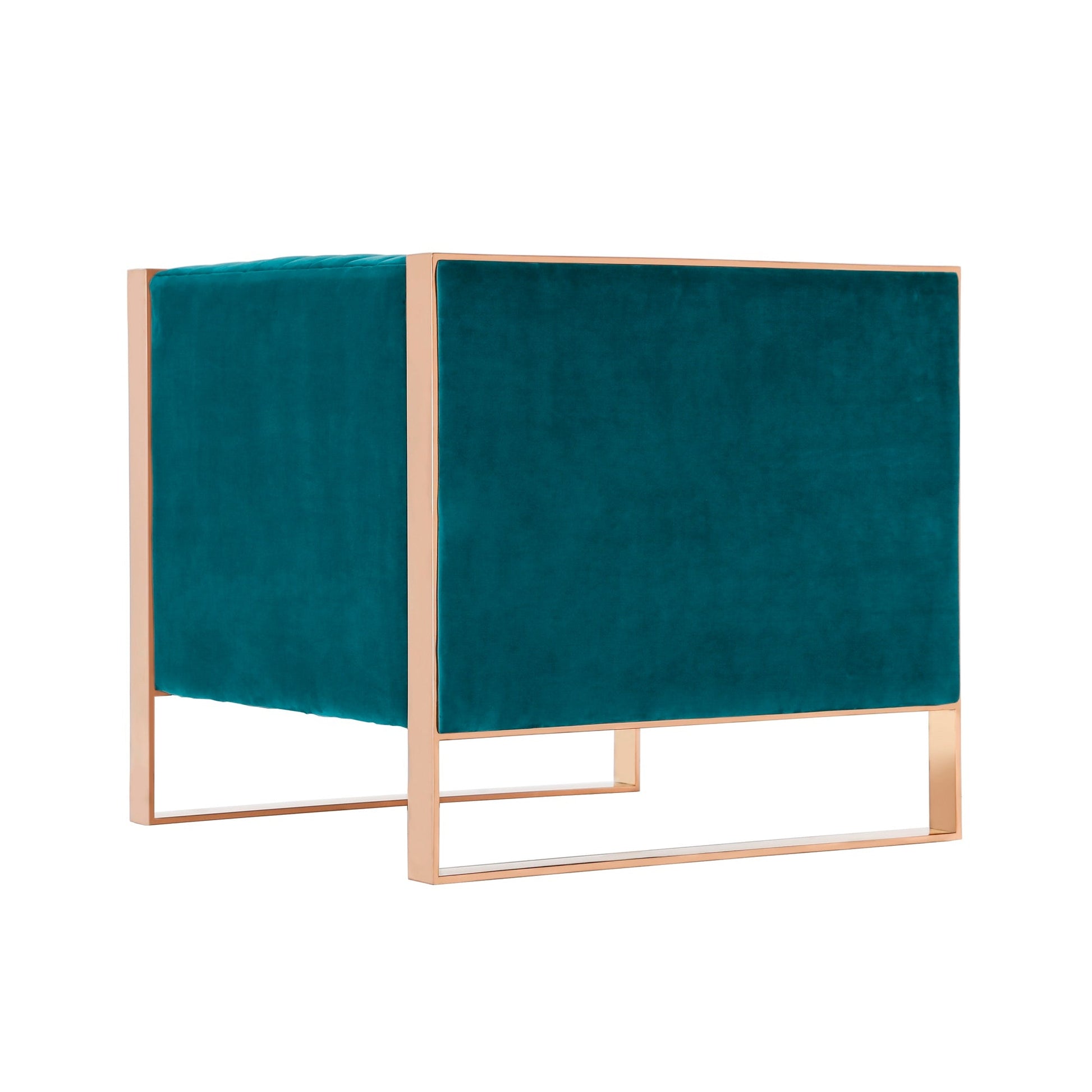 Trillium Accent Chair in Teal and Gold - Ornate Home