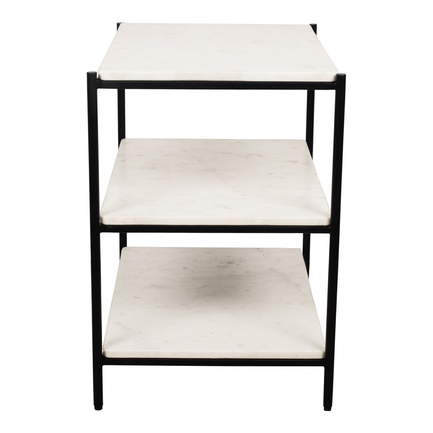 Trine White Marble Nightstand - Ornate Home