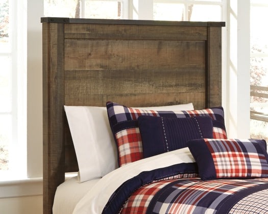 Trinell Brown Twin Panel Bed with 1 Large Storage Drawer- Viva Furn