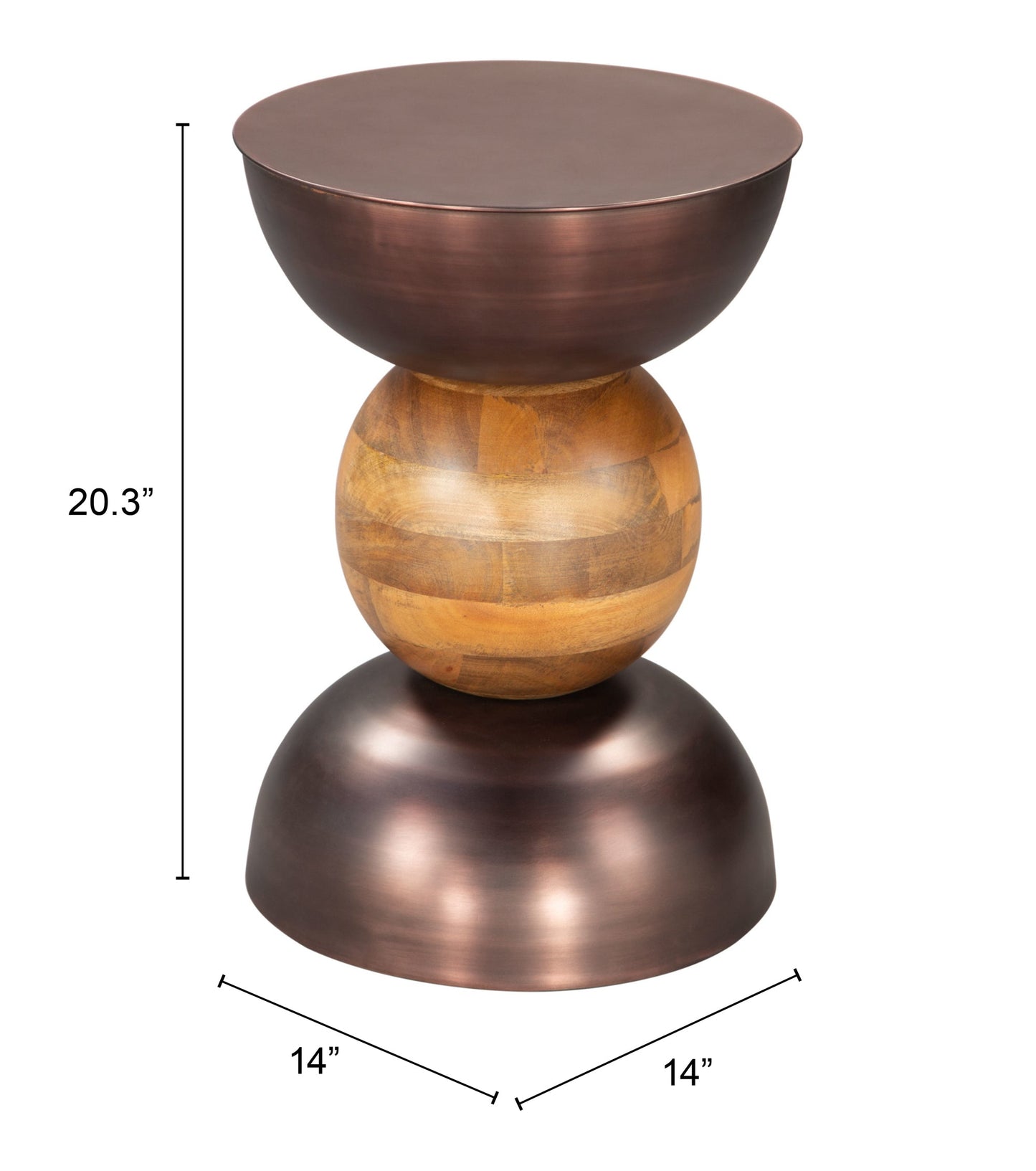 Tripoli Bronze Side Table - Ornate Home