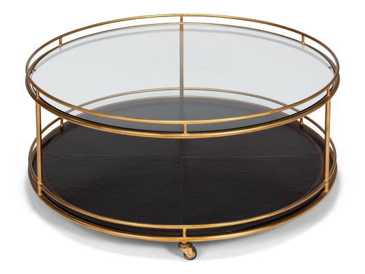 Trolley Gold Round Cocktail Table - Ornate Home