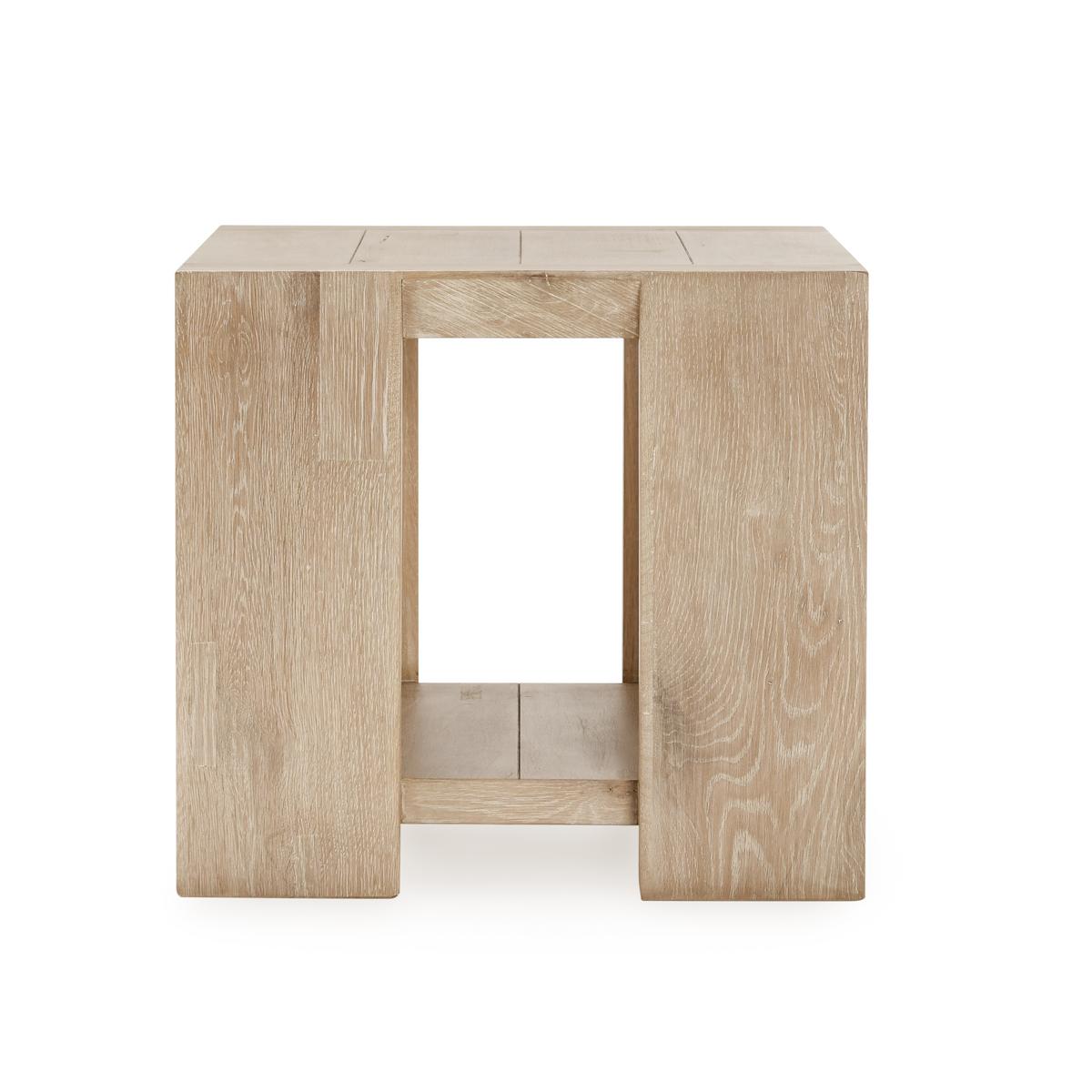 Troy Aged Cream End Table - Ornate Home