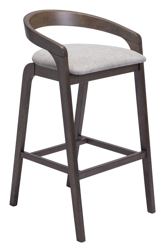 Troy Dove Gray & Espresso Barstool (Set of 2) - Ornate Home
