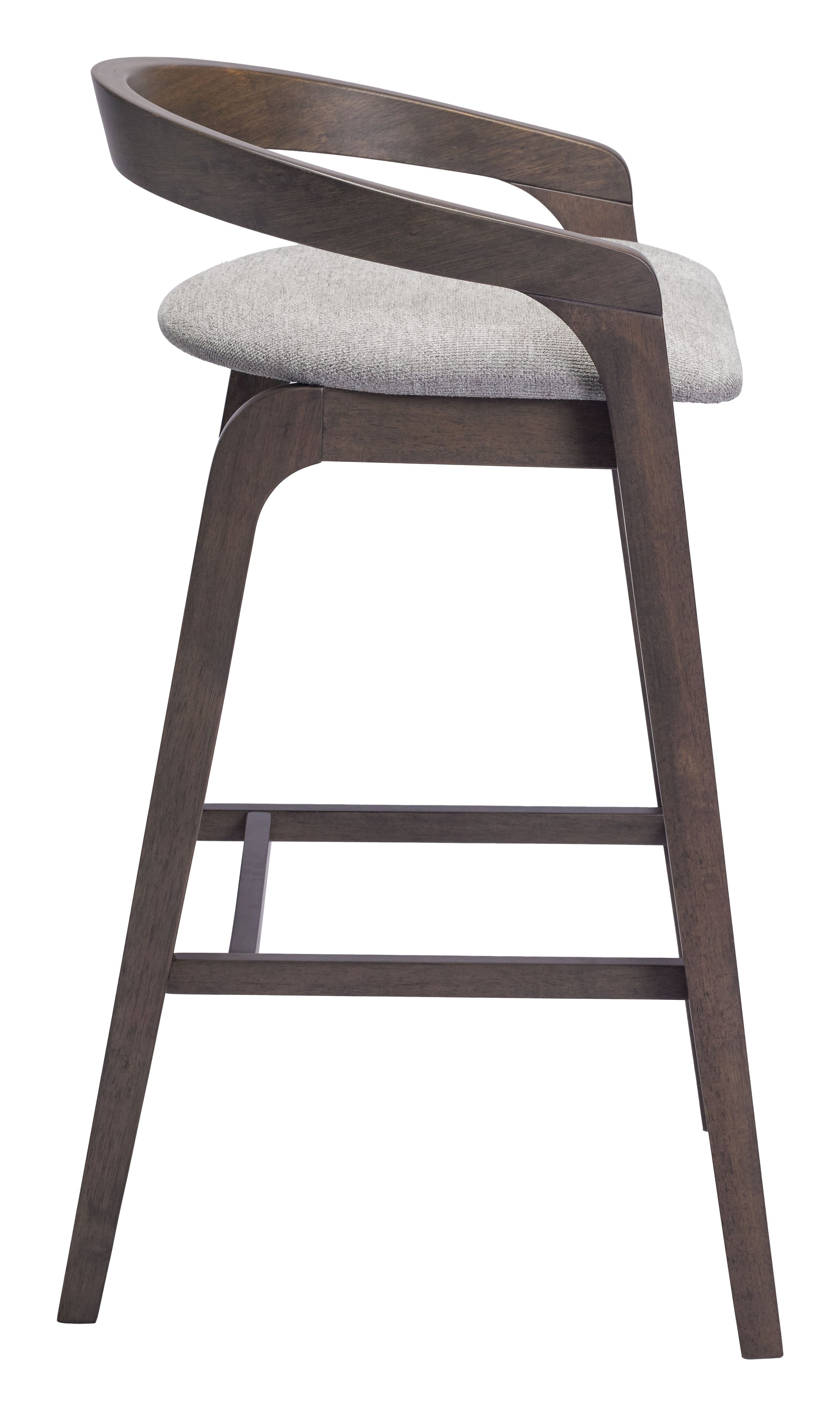 Troy Dove Gray & Espresso Barstool (Set of 2) - Ornate Home
