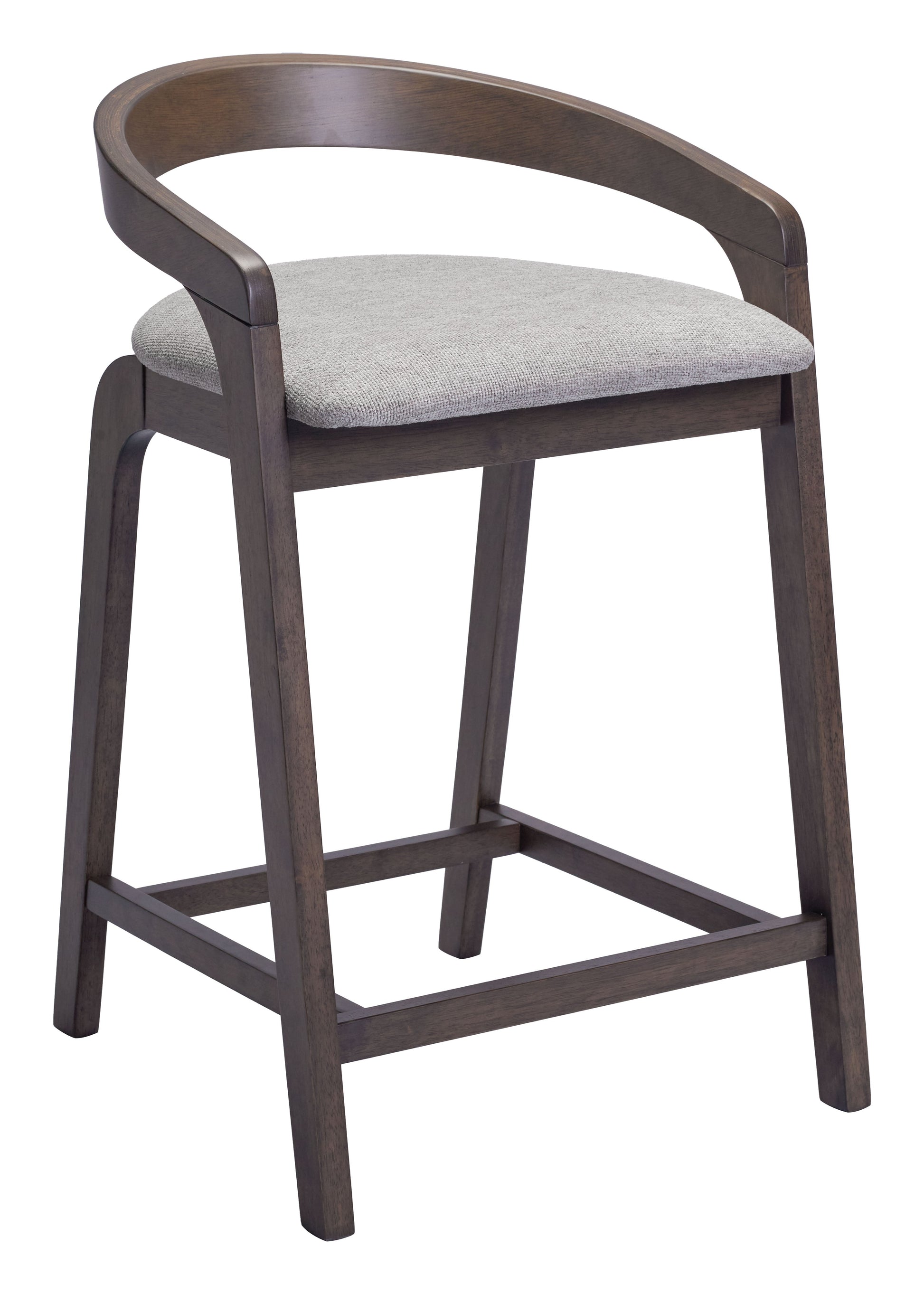 Troy Dove Gray & Espresso Counter Stool (Set of 2) - Ornate Home