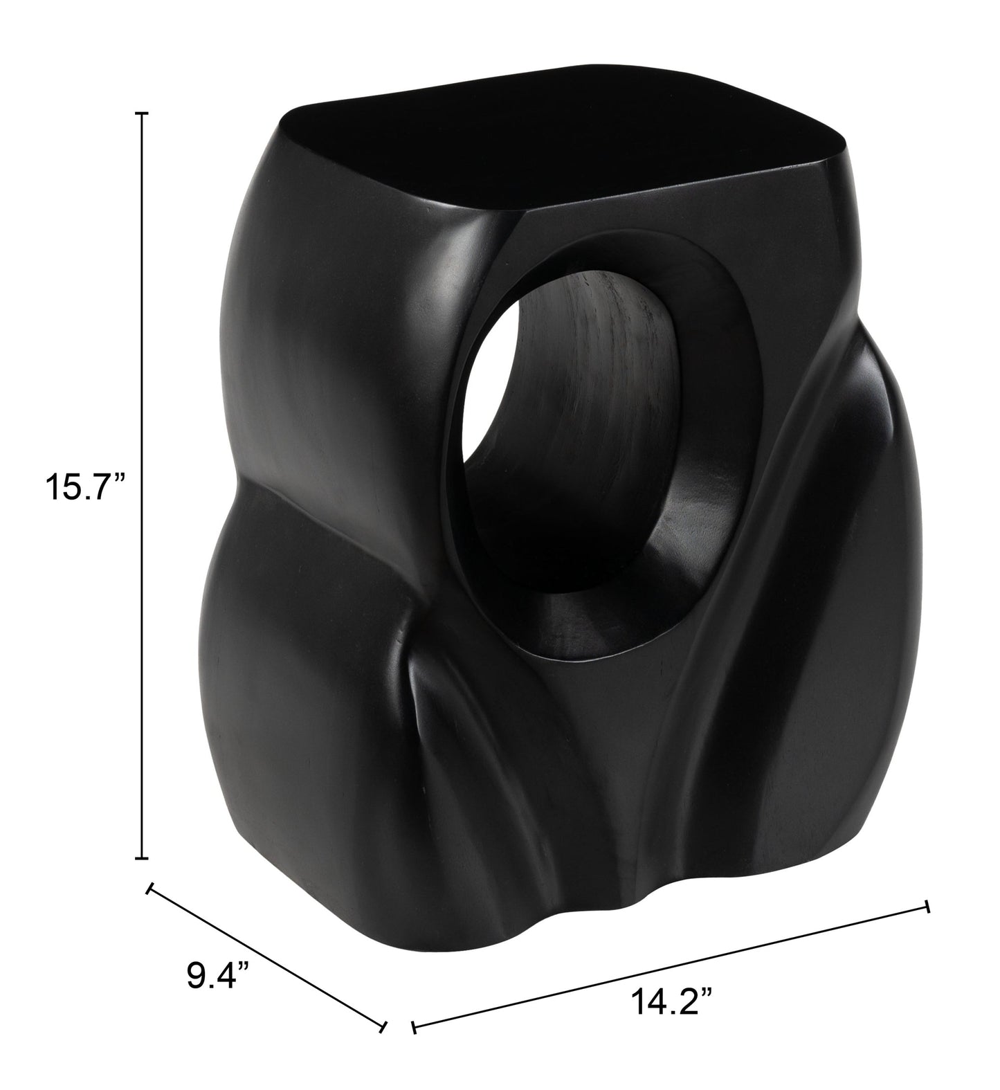 Trung Black Side Table - Ornate Home