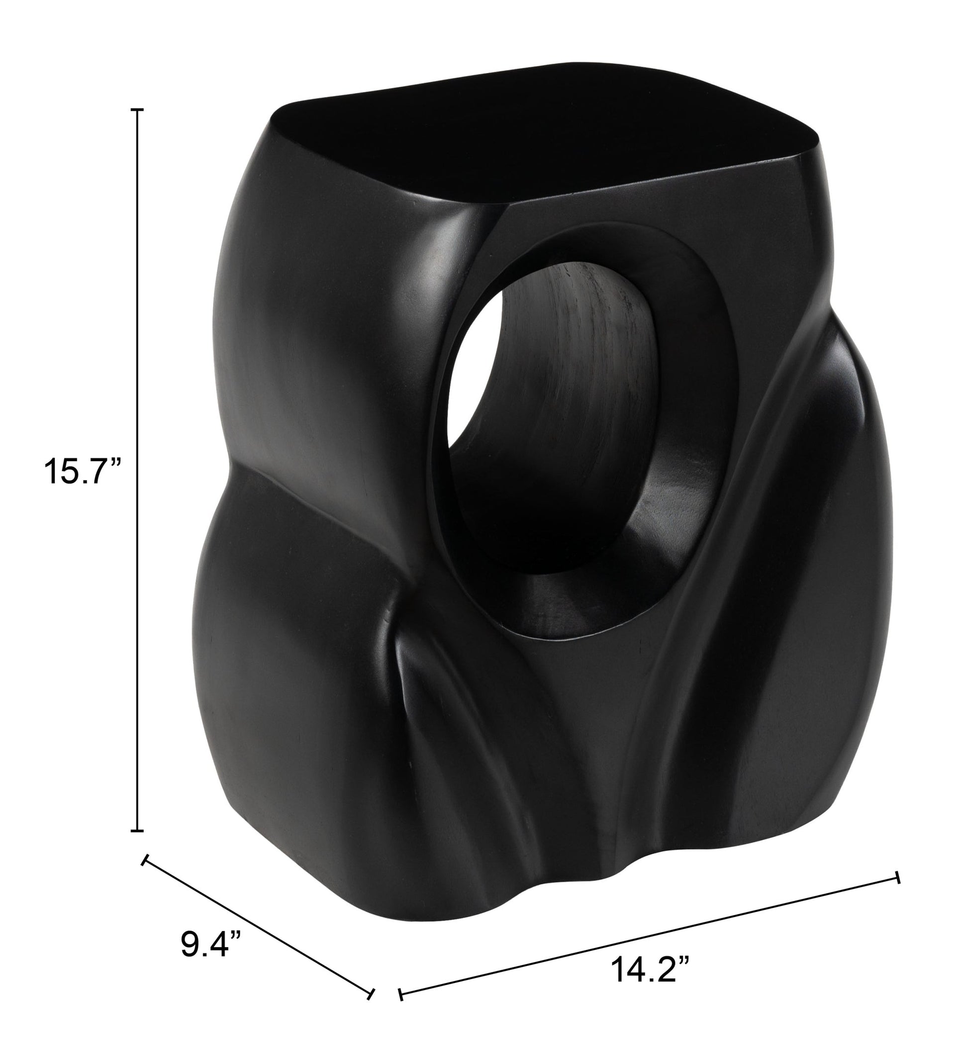 Trung Black Side Table - Ornate Home