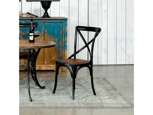 Tuileries Gardens Black Side Chair (Set of 2) - Ornate Home