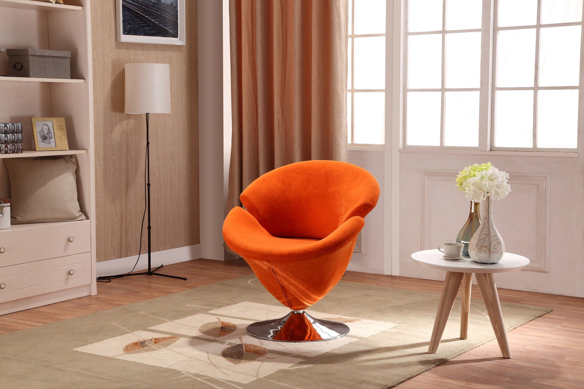 Tulip Swivel Accent Chair (set of 4) in Multi Color - Ornate Home