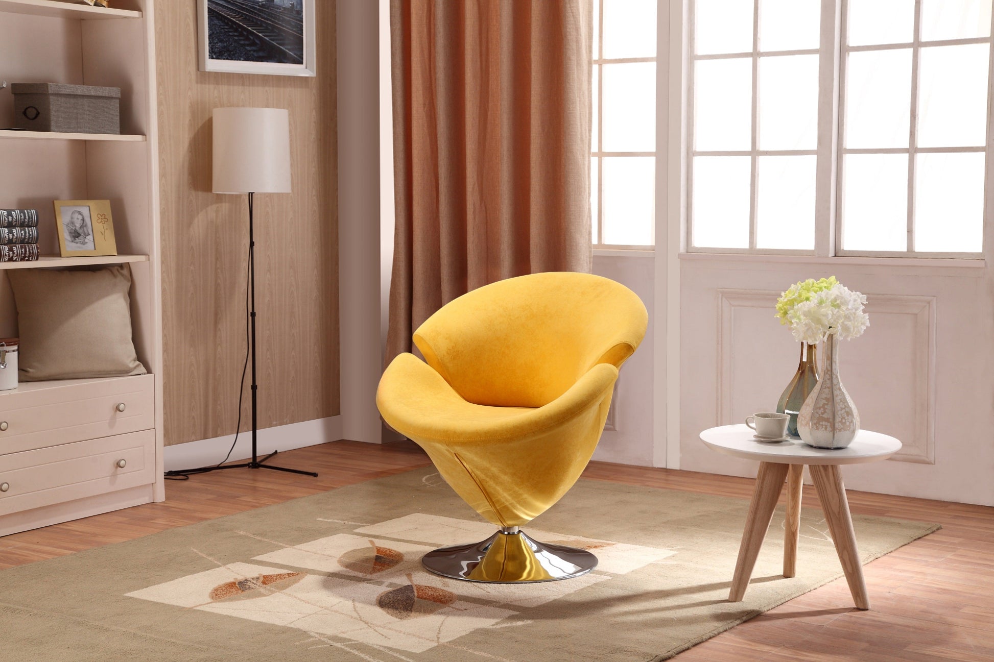 Tulip Swivel Accent Chair (set of 4) in Multi Color - Ornate Home