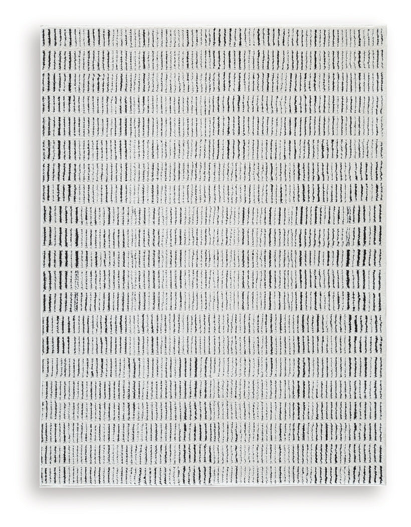 Turinwith Ivory/Black Medium Rug- Viva Furn