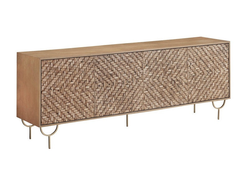 Tuscany Brown Four-Door Sideboard - Ornate Home